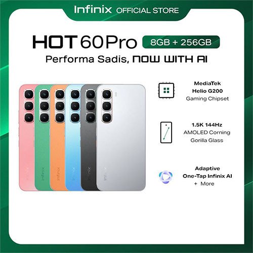 Infinix Hot 60 Pro 16GB(8+8)+256GB